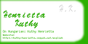 henrietta kuthy business card